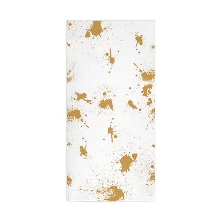 Smarty Had A Party White with Gold Paint Splatter Paper Dinner Napkins 600 Napkins, 600PK 3192-CASE